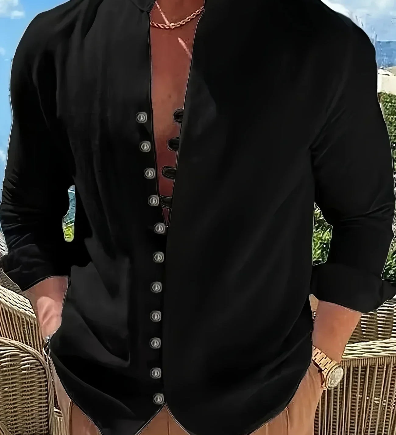 Орфей - Лека памучна риза с дълги ръкави