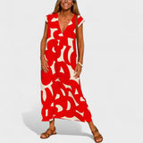 Магдалена - Дълга Рокля с Художествен Узорак