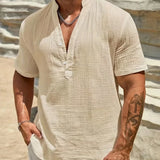 Елиян - Елегантна лятна риза с висока яка