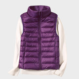 Станка - Лек пухен елек с плетен дизайн