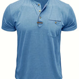 Чавор - Стилна тениска с кръгло деколте и джоб