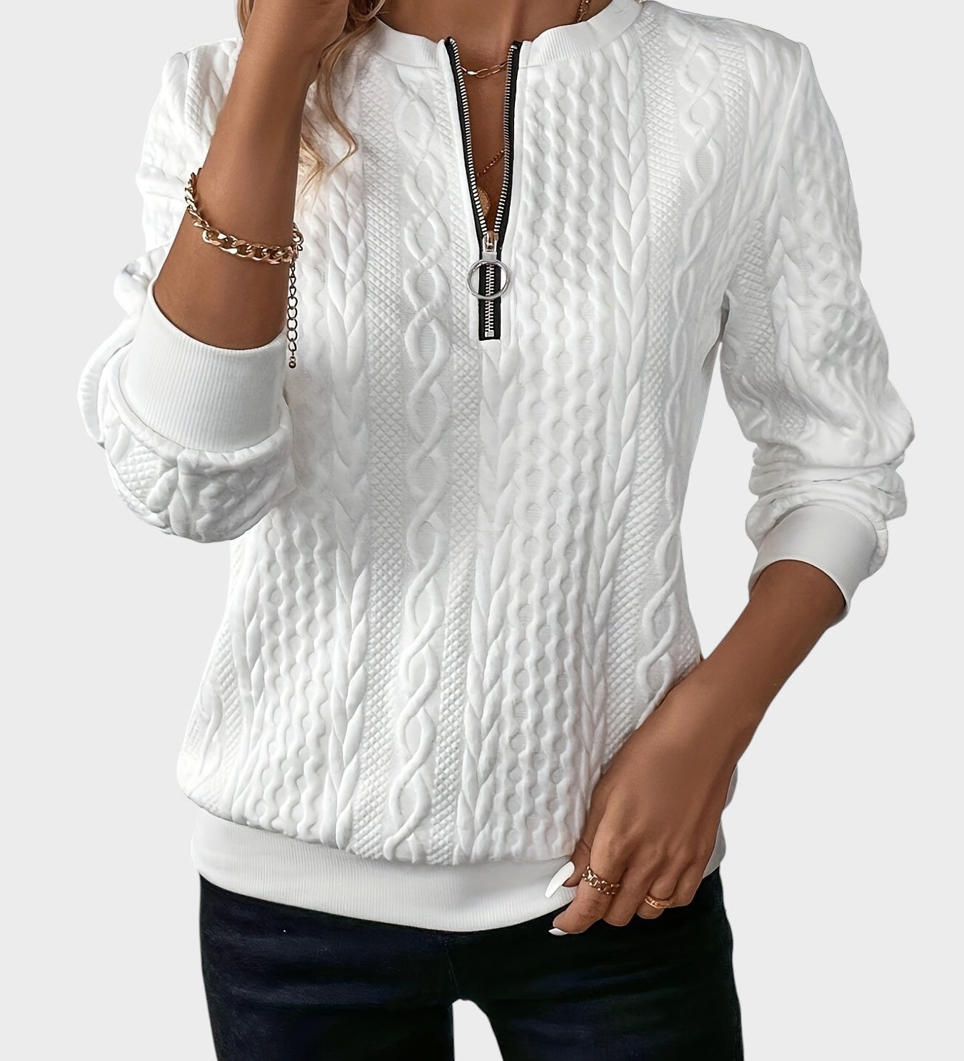 Ралица - Дамски пуловер от плетиво