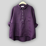 Линена блузка зелена простота