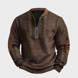 Даниел - Пуловер с цип до половината