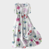 Ена - Лятна рокля с връзка в талията