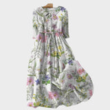 Ена - Лятна рокля с връзка в талията