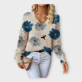 Плетен Пуловер с Дантелени Детайли