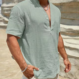 Елиян - Елегантна лятна риза с висока яка