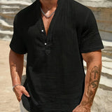 Елиян - Елегантна лятна риза с висока яка