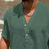 Елиян - Елегантна лятна риза с висока яка