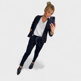 Ника – Персонализиран комплект: мек сако и широки панталони