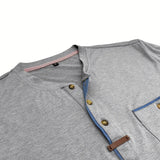 Чавор - Стилна тениска с кръгло деколте и джоб