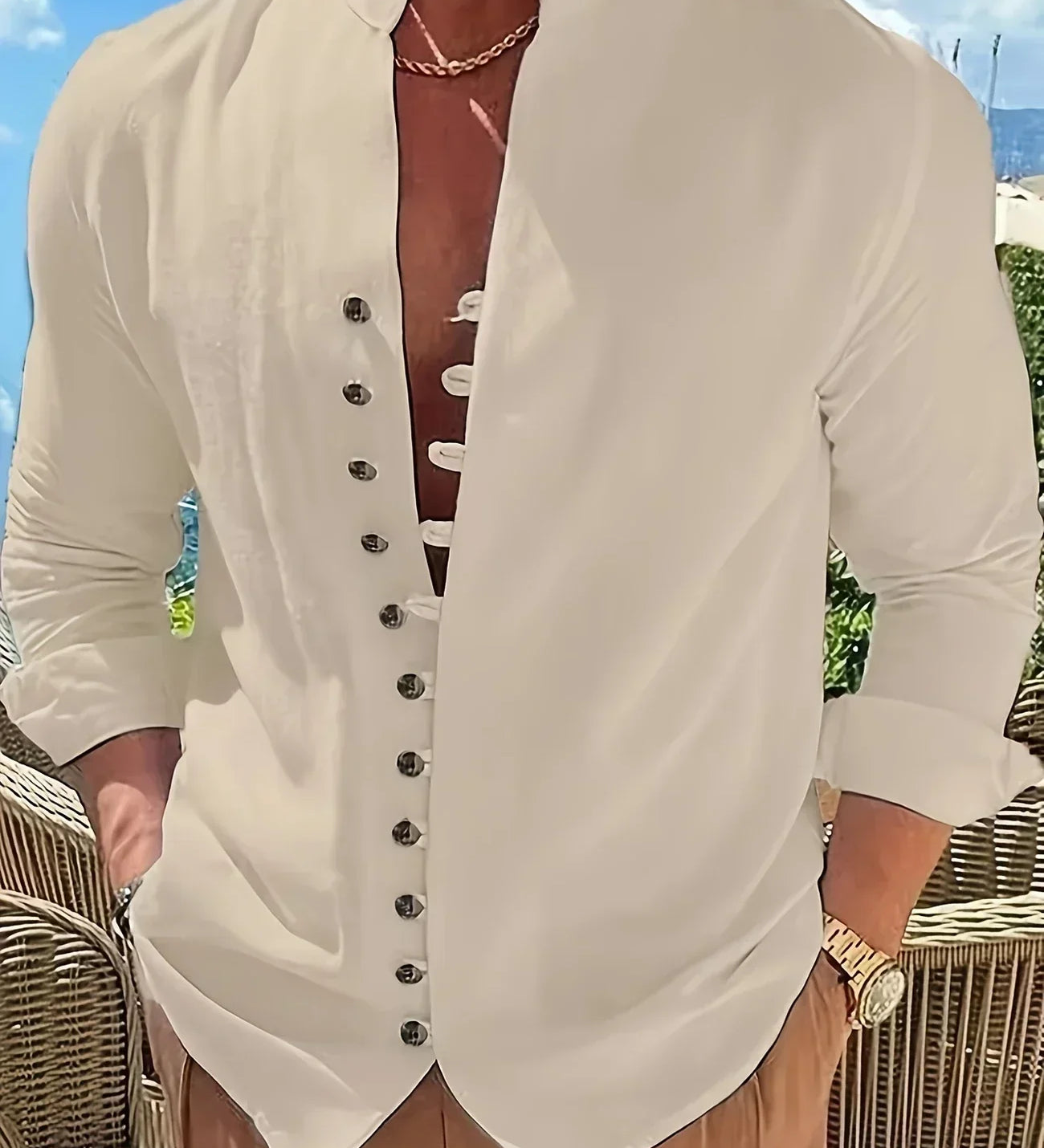 Орфей - Лека памучна риза с дълги ръкави