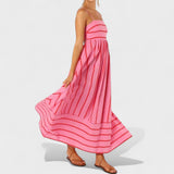 Изабел - Дълга рокля с райета