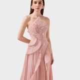 Ема - Дълга рокля с волани