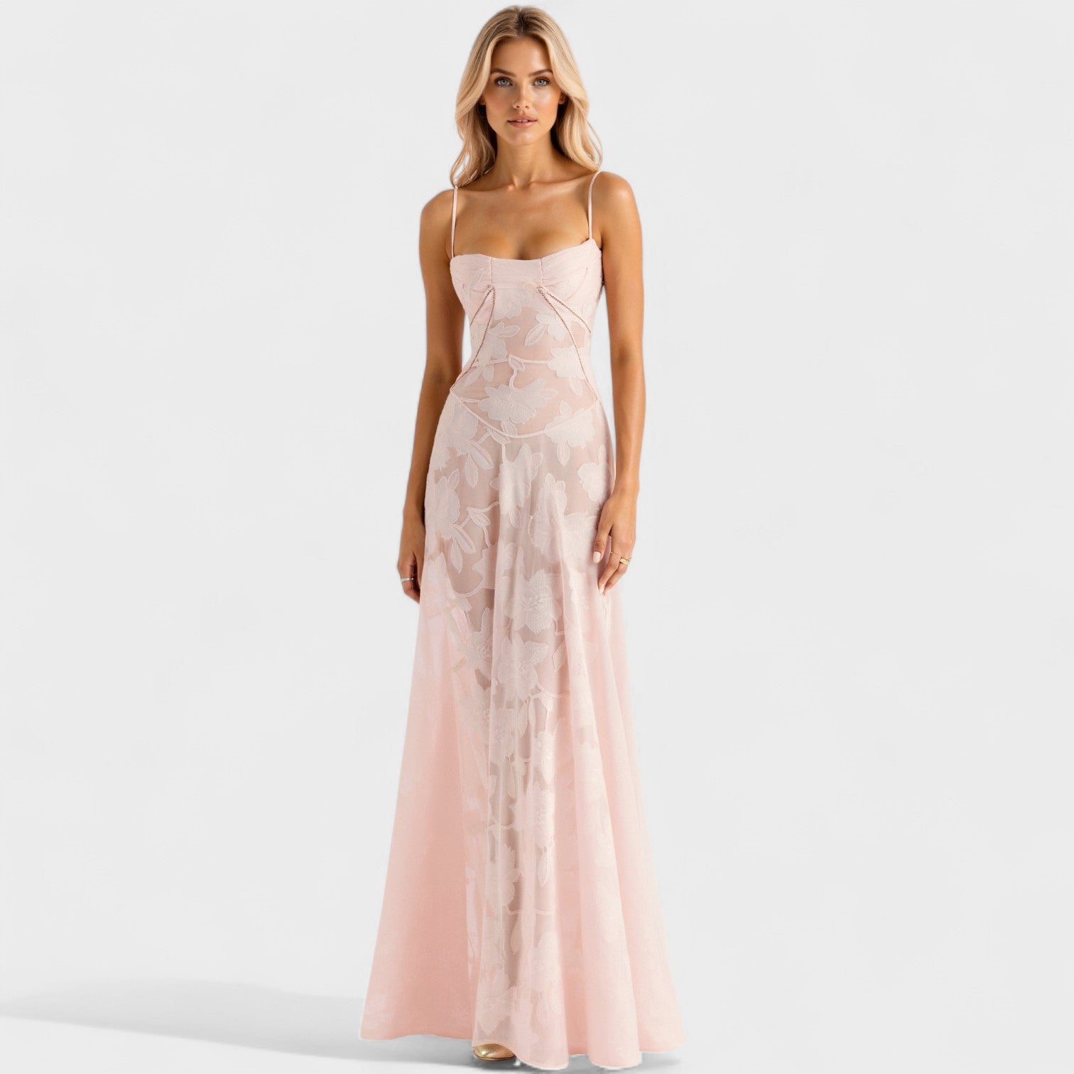 Верона - Рокля от цветна дантела