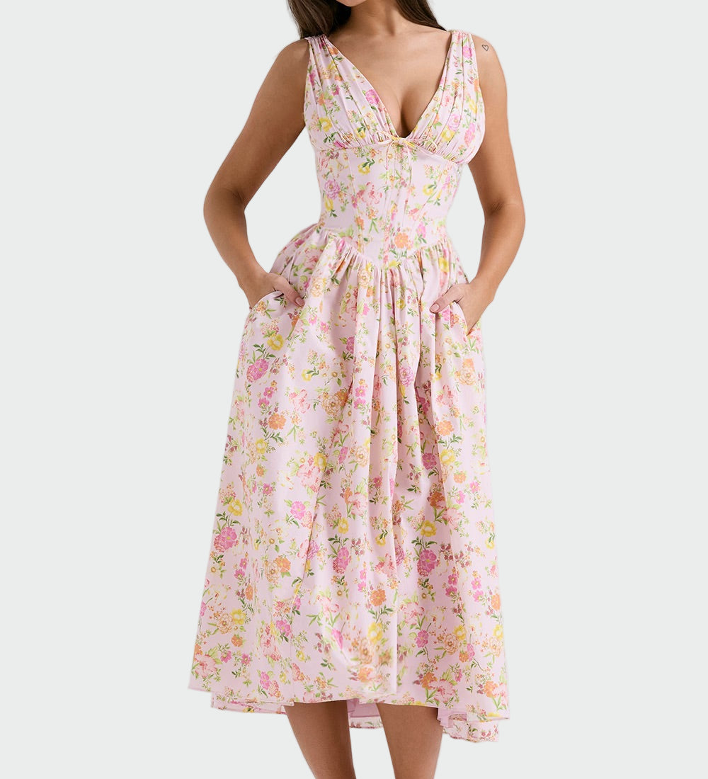 Миди Рокля Романтична Цветарница