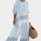 Салопета с широки райета и асиметричен крой - модерен и удобен стил