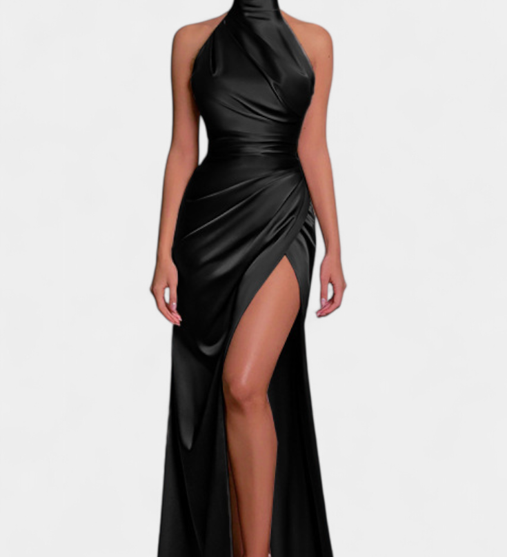 Катарина Халтер Рокля с Драматичен Страничен Разрез