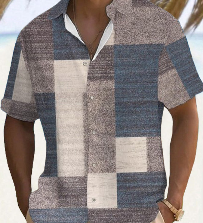 Калин - Стилна риза с къси ръкави