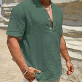 Елиян - Елегантна лятна риза с висока яка