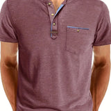 Чавор - Стилна тениска с кръгло деколте и джоб