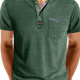 Чавор - Стилна тениска с кръгло деколте и джоб