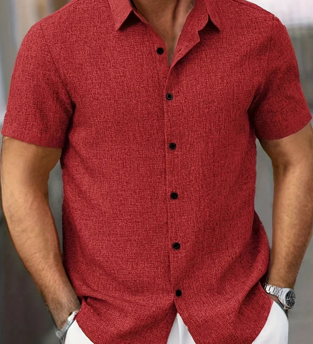 Здравчо - Лека риза с къс ръкав от лен