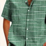 Мирослав -  Елегантна риза с райе и каре