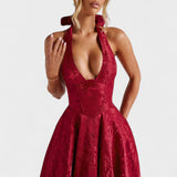 Жулиета – Миди рокля с халтер деколте