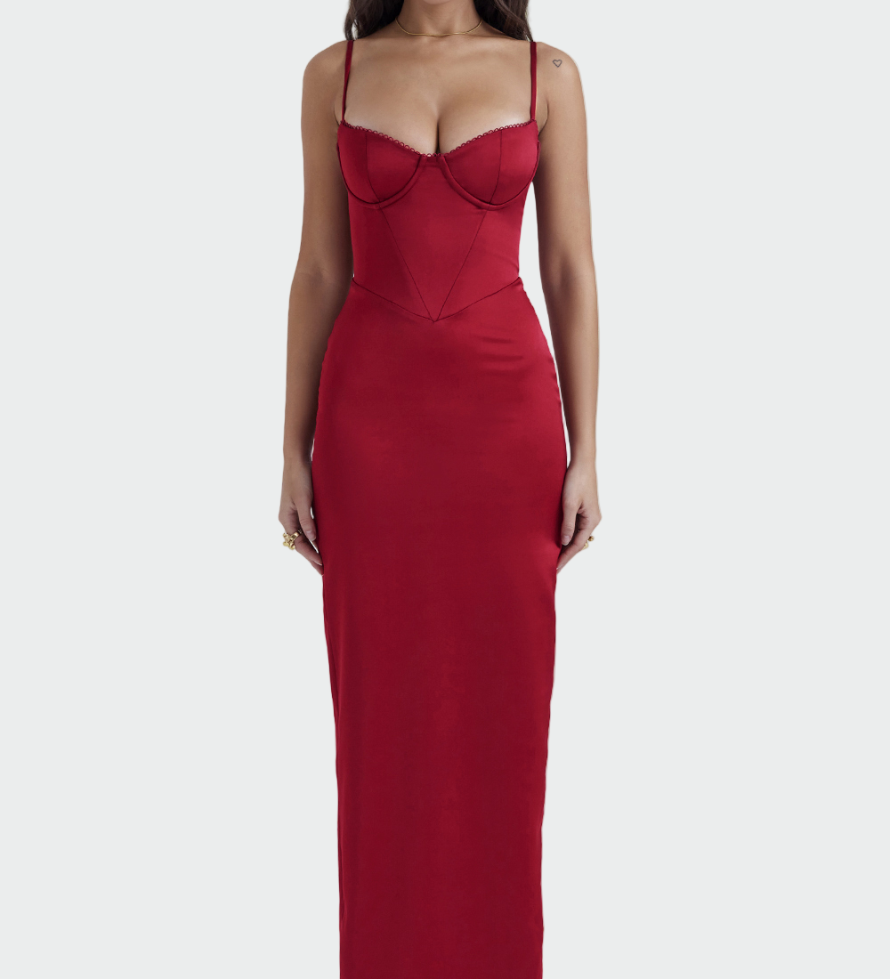 Сатенена рокля