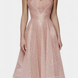 Драгана Дълга Рокля с Бродерия и А Силует