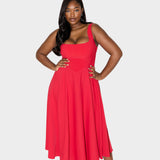 Вечна Въздушна Миди Рокля с Елегантна Линия и Природен Движение