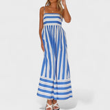 Изабел - Дълга рокля с райета